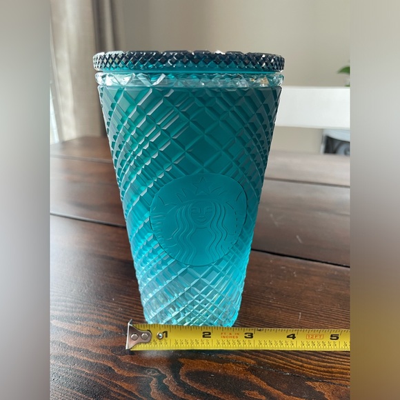 NWOT Starbuck Smooth Tiled Gradient Dark Green Iced Bottom 2024 Retired No Straw - Picture 8 of 8